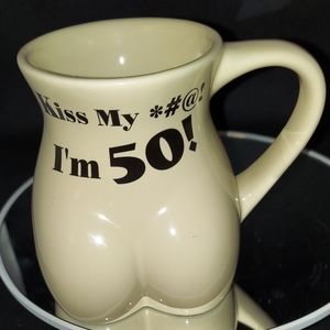 KISS MY *#@! I'M 50! COFFEE MUG GAG GIFT BIRTHDAY PAPEL GIFTWARE FUNNY Christmas